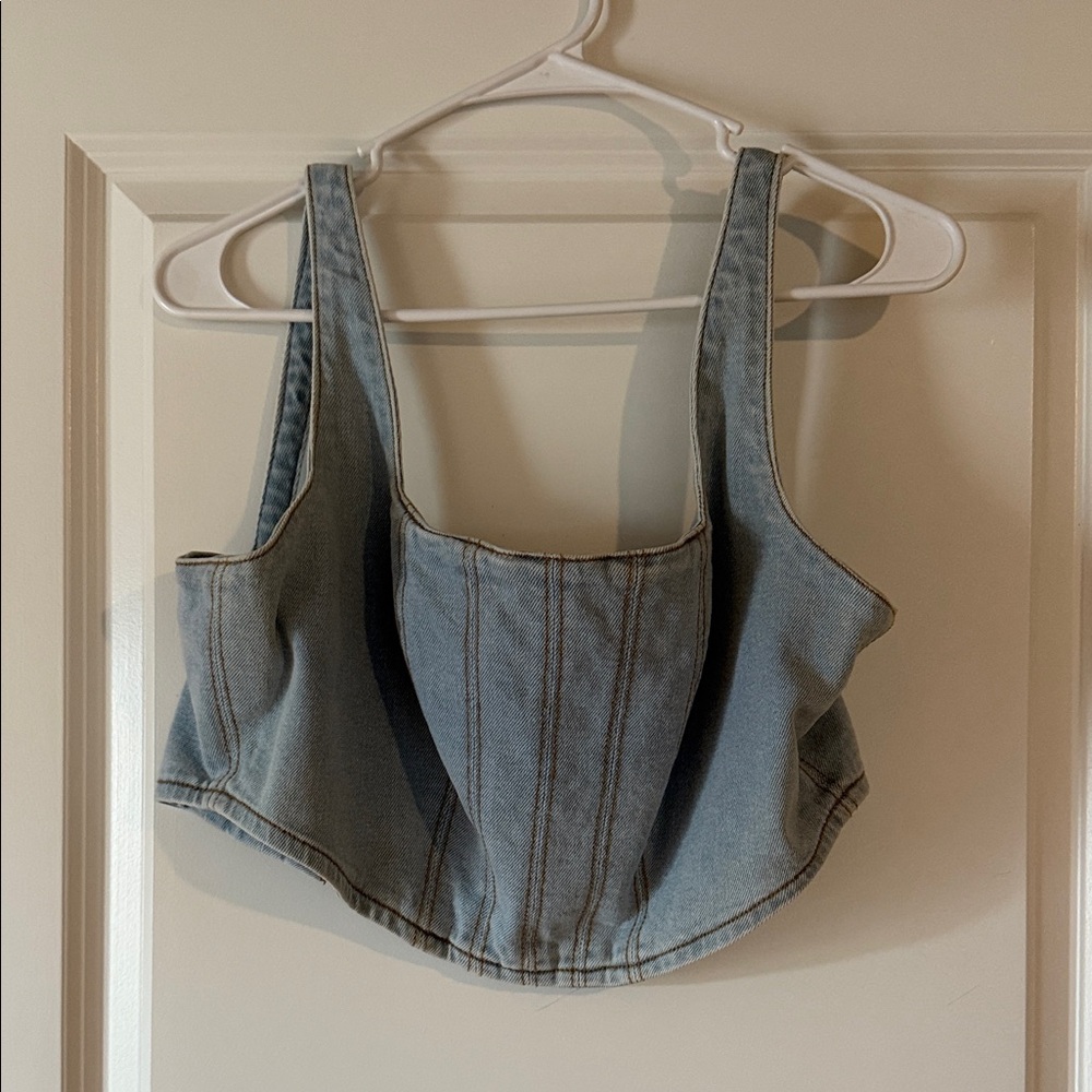 Gianni Bini Light Blue Denim Top